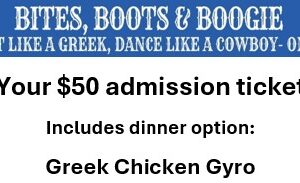 1 Admission with Traditional Greek Chicken Gyro