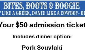 1 Admission with Pork Souvlaki